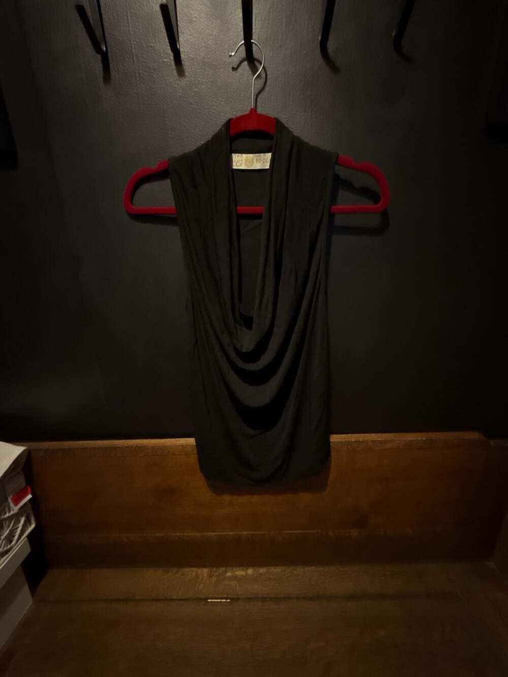 Ramy Brook Black Cowl Neck Sleeveless Rayon Top